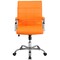 Emma and Oliver Mid-Back Vinyl Executive Swivel Office Chair with Chrome Base and Arms